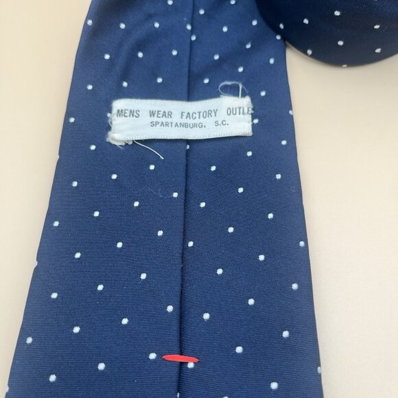Vintage John Weitz By Burma Men’s Wear Navy Blue Neck Tie Polka Dots Set Of 2 - Picture 4 of 6